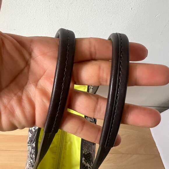 $250 TUMI SNAKE PYTHON PRINT TOTE NYLON LEATHER TRIM BAG - Picture 3 of 7